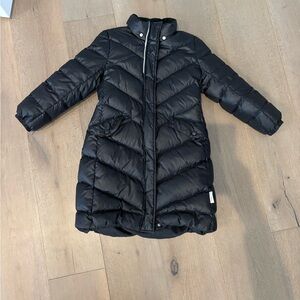 Kids' Cozy Black Puffer Coat